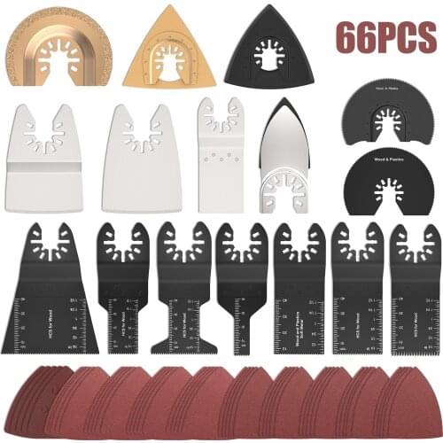 66pcs Oscillating Multi Tool Saw Blades Set for Renovator Power Tools As Fein Multimaster,Dremel,Electric Tools Accessories