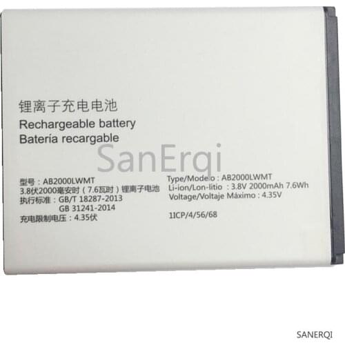 AB2000LWMT Rechargeable Lithium Polymer Battery Fit For PHILIPS AB2000LWMT 2000mAh Cell Phone Battery