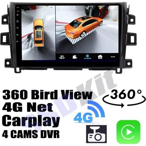 Car Audio Navigation GPS Carplay DVR 360 Birdview Around 4G Android System For Nissan Navara NP300 Alakan D23 2014~2021