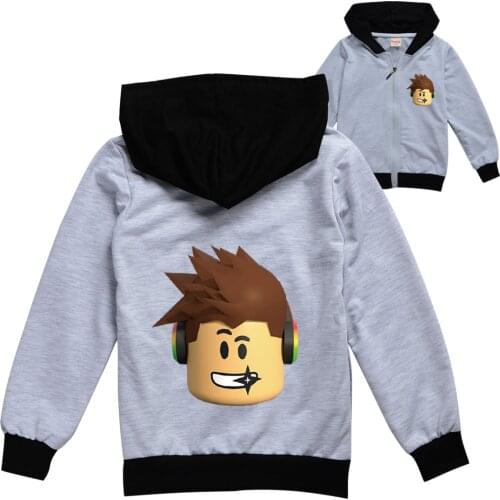 Hot Game MINECRAFT Childrens jacket cartoon print cotton hooded long-sleeved zipper cardigan big boys boys and girls jacket