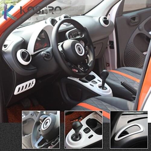 For Mercedes new Smart 453 Fortwo forfour Car interior styling white ABS plastic decoration modification accessories 2015-2020