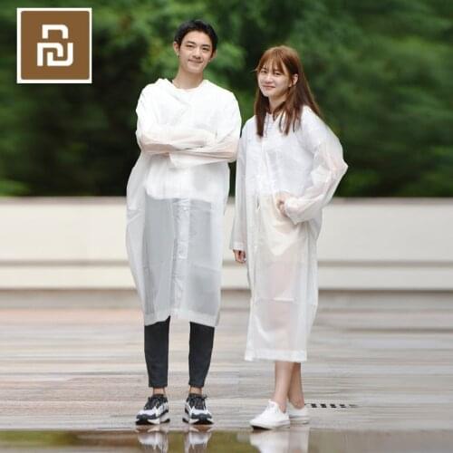 Original Youpin Qualitell raincoat uniform size waterproof and windproof lightweight portable minimalist versatile white