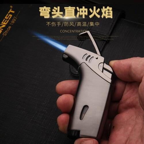 Dual flame mode jet windbreak lighter unusual outdoor turbine torch gas lighter kitchen tools mens cigarettes Cigar Accessories