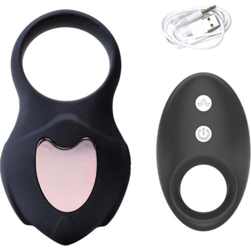 A6HF 10 Frequency Dildo Ring Vibrator 10 Kinds of Lights Massage Stimulation Pleasure Sex Toys for Adult Women Men