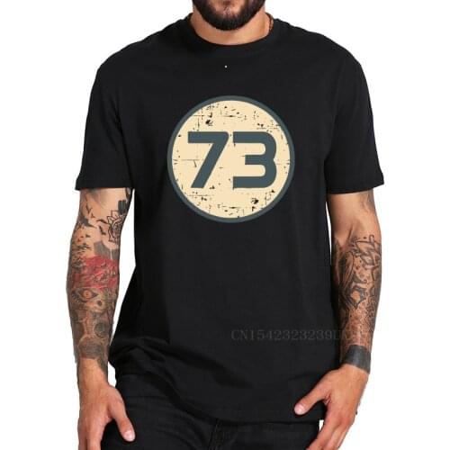 Sheldon Number 73 T Shirt The Big Bang Theory Tshirt Movie EU Size 100% Cotton Breathable Soft Crew Neck Tops Tee For Man