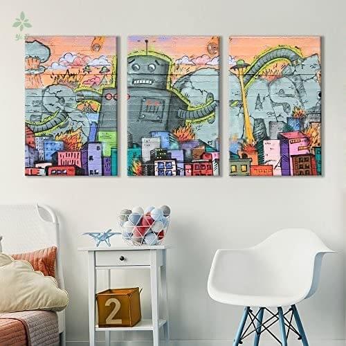 Canvas Wall Art Street Series Roboto Giclee Print Gallery Wrap Modern Home Art