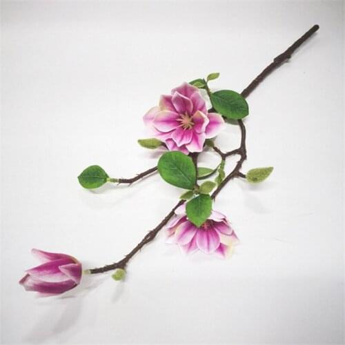 5pcs Fake Latex Magnolia Simulation Real Touch Good Quality Magnolias Flower for Wedding Home Decorative Artificial Flowers