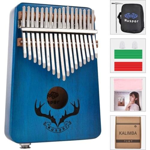 Kalimba 17 Key Mahogany Thumb Piano Musical Instrument Finger Piano Built-in Pickup Christmas Gift Instrumento Musical