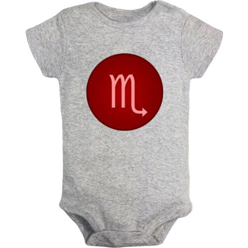 Virgo Scorpio Capricorn Constellation Aquarius Newborn Baby Girl Boys Clothes Short Sleeve Romper Jumpsuit Outfits 100% Cotton