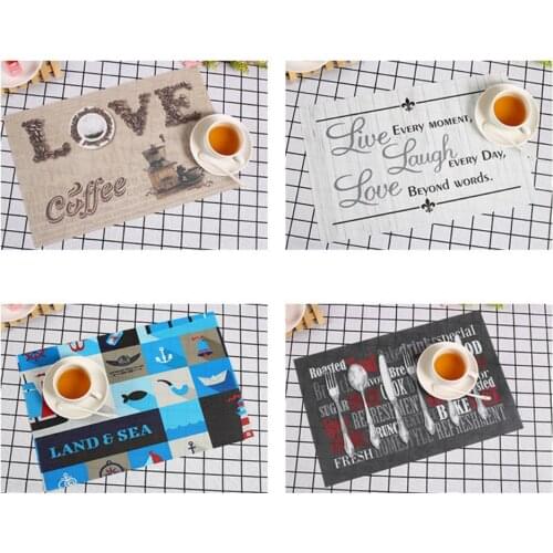 1pc PVC western food mat waterproof table mat placemat insulation mat table mat bowl mat