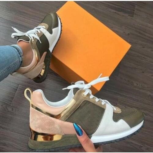 2021 Women Sneaker Spring Autumn Casual Breathable Suede Leather Platform Sport Shoes Fashion Running Comfortable Casual Shoes