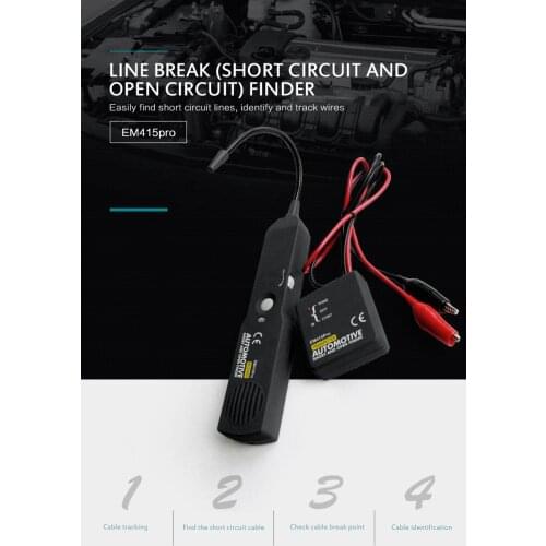 Best Car Automotive Short & Open Finder EM415PRO Car Short Circuit Detector Car Repair Tool detector Track the cables or wires