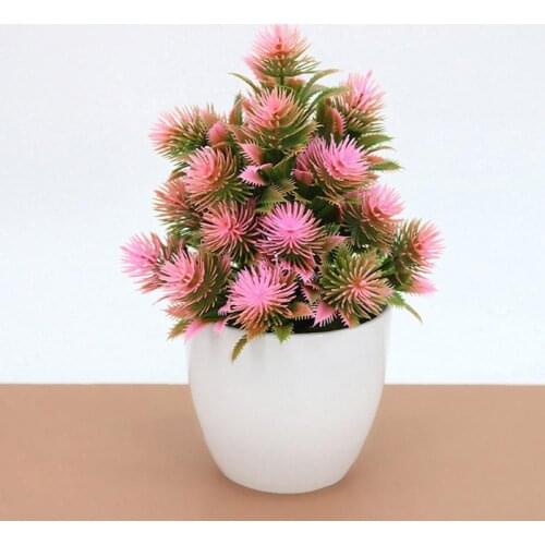 1Pc Unfading Artificial Flower Easy to Maintain Mini Fake Bonsai Plant for Home Restaurant Hotel