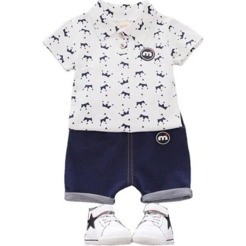 New Summer Newborn Baby Girl Clothes Children Cotton T-Shirt Shorts 2Pcs/Set Toddler Costume Boys Sport Clothing Kids Tracksuits