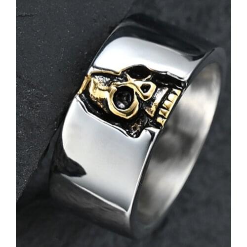 Punk Cool Mens Titanium Stee Gothic Ring Skulls Undead Legion Skeleton Rings For Unisex Men Women Gift