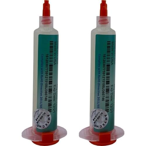 No-Clean10cc NC-559-ASM Solder Paste Welding Oil Flux for BGA PCB SMD Reballing Repair Soldering Paste+Syringe Plunger