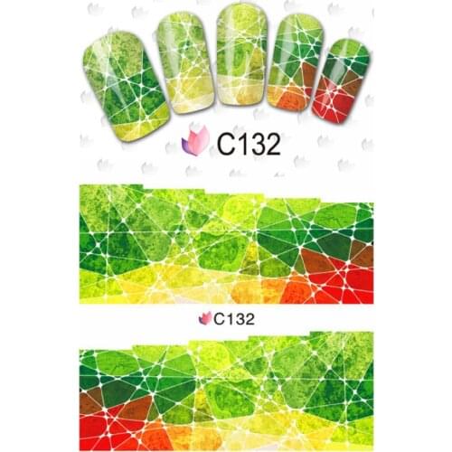 NAIL ART BEAUTY WATER DECAL SLIDER NAIL STICKER ABSTRACT OIL PAINTING MAPLE LEAF BELL TOWER BROKEN GLASS C132-139