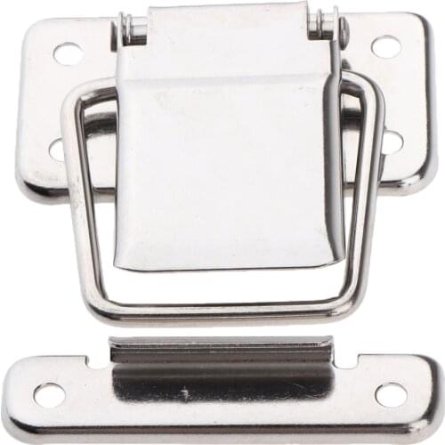 2pcs Stainless Steel Spring Loaded Toggle Case Box Chest Trunk Latch Catches Hasps Clamps