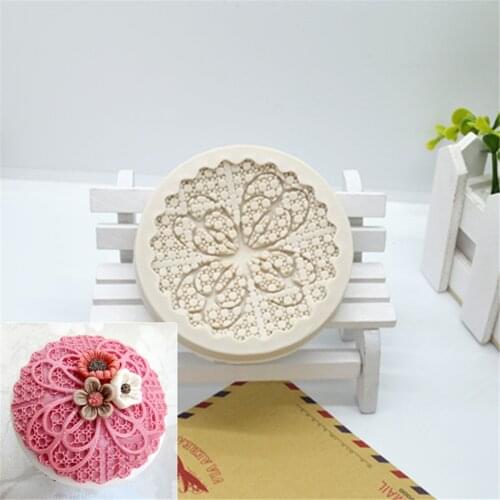 Flowers Lace Silicone Cake Molds Baby Birthday Fondant Cake Decorating Tools Kitchen Baking Accessories