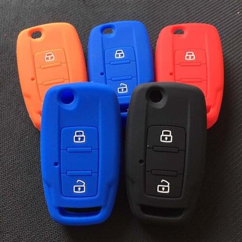 2 button Silicone key FOB Shell Cover Case Protect skin sleeve set for LUXGEN u6 S5 Flip Remote keyless accessories