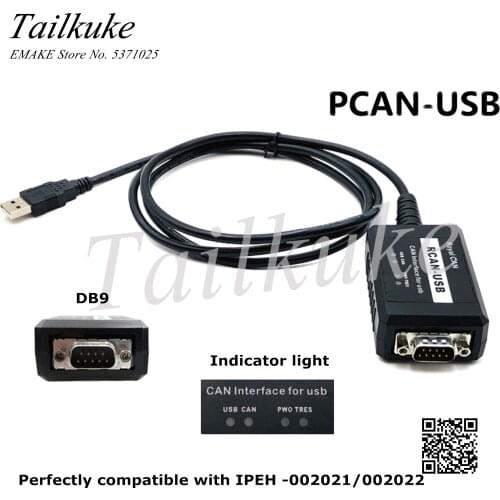 Compatible with German PEAK-CAN Card PCAN-USB IPEH-002021 IPEH-002022 DB9 Interface