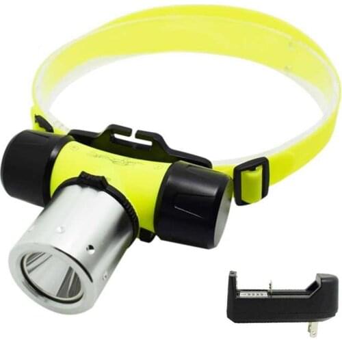 Super Bright XML T6 LED Diving Headlamp 1000 Lumen 3 Modes Waterproof Underwater Diver Headlight Forehead Head Torch Use 18650