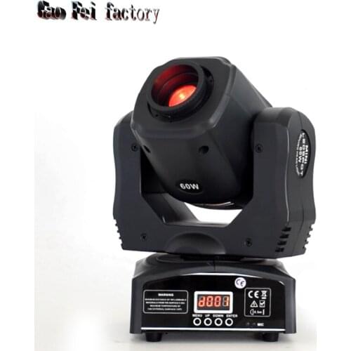 LED Mobile Lyre Spot Lights High Brightness Moving Head 60W With 8Gobos 7colors By 512DMX Control For DJ Disco Party Light