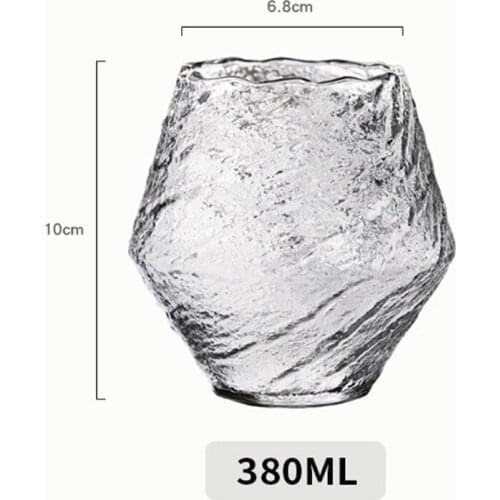 Japanese Handmade Hammered Whiskey Glass Heat-resistant Juice Cup Liquor Whisky Crystal Wine Glass D1