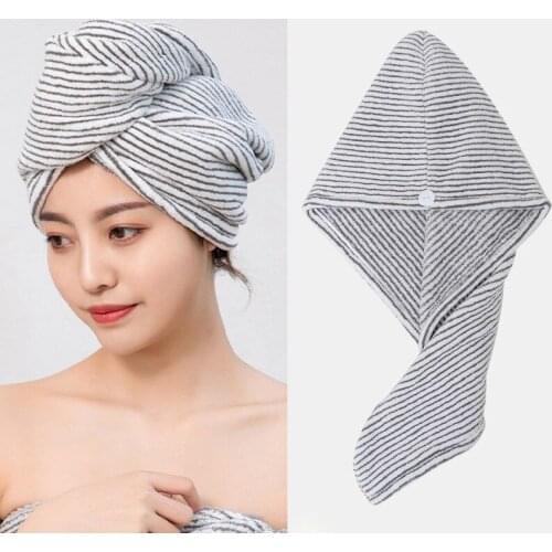 Women Shower Cap Towel Bath Hats for Dry Hair Cap Quick Drying Soft Bathroom Microfiber Towel Rapid drying Hair Towel For Adults