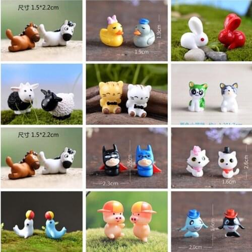 1PC Mini Animals Miniature Fairy Garden Miniaturas Micro Moss Landscape DIY Terrarium Accessories Figurines for Home Decor