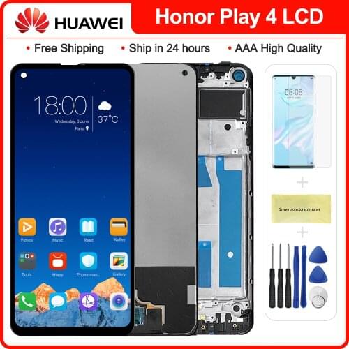 100% Original 6.81'' Display with frame for Huawei Honor Play 4 5G LCD Touch Screen Digitizer For Mate 40 lite TNNH-AN00 Repair