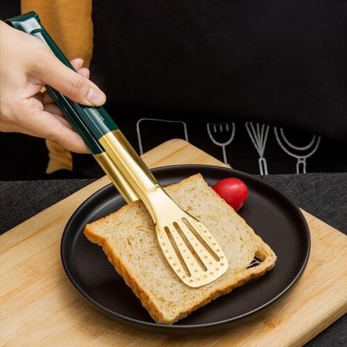 304 Multifunctional Stainless Steel Food Clip Bread Clamp Baking Steak Tongs Salad Bread Barbecue Serving Clamp Cooking Utensils