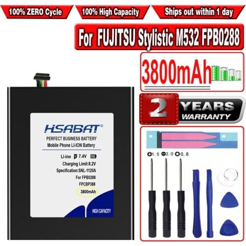 HSABAT 3800mAh FPCBP388 Battery for FUJITSU Stylistic M532 FPB0288 CP568120-02