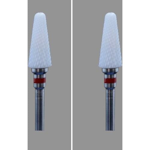 White Zirconia Ceramic Dental Lab Burs -2Pcs/Lot-- Conical Shape - Cross Cut-0702.060