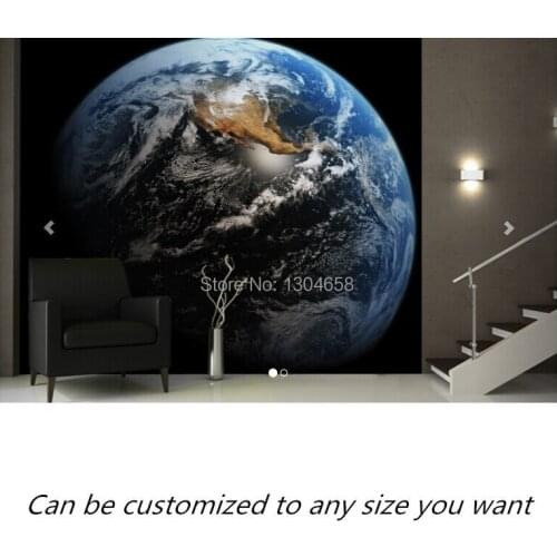 Free shipping custom murals Earth In Space Mural Wallpaper bedroom, living room TV backdrop wallpaper