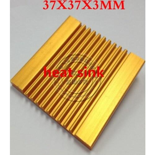 Fast Free Ship 50pcs/lot Golden good quality heatsink route CPU radiator chip cooling 37*37*3MM aluminum heatsink