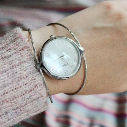 Silver Bangle Bracelet Women Watches Elegant Ladies Quartz Wristwatches Fashion Casual Luxury Female Gold Clock Drop Shipping