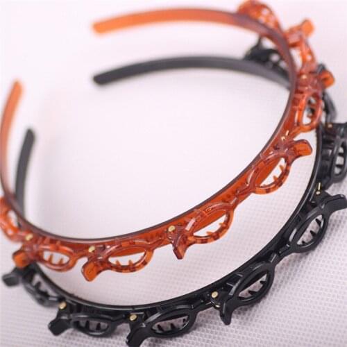 Black Brown Double Bangs Hairstyle Hairpin Hair Accessories Double Layer Bangs Clip Headband Hairbands for Women Headwear