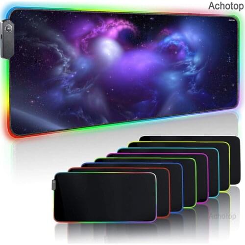 RGB Star Wars Mouse Pad RGB Gaming Mouse Pad Computer Keyboard Pad Mat XXL Led Extended Mousepad With 14 Lighting Modes