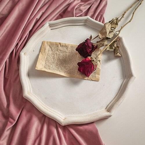 Wooden white Decorative Trays creativity Shape Jewelry Pallet Fruit Snack Dish Dessert Perfume Home Bowls Storage