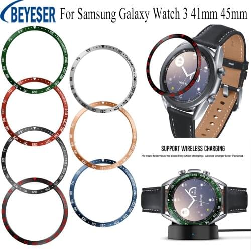 For Samsung Galaxy Watch 3 41mm 45mm Smartwatch Ring Bezel Styling Frame Case Cover Protector Metal Ring Anti Scratch Protection