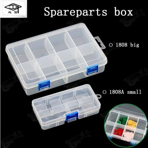 Palace piano tuning maintenance tool 1808A Spareparts box(big/small) transparent plastic storage box classification grid