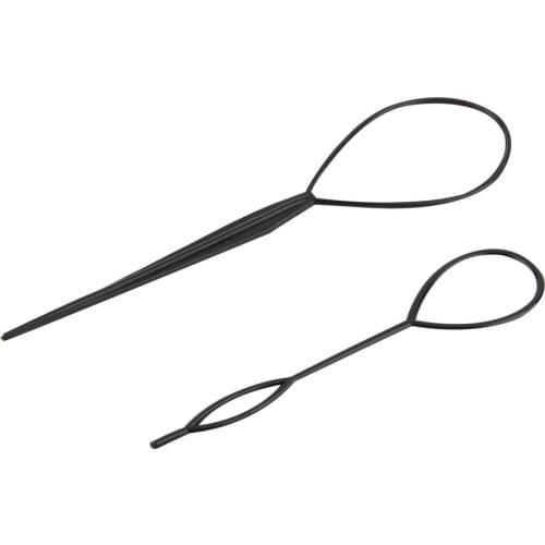 Hot Sale Chic Tail Hair Braid Ponytail Styling Maker Clip Tool Black 2pcs