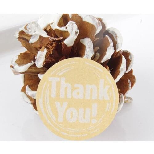Brown Circle Thank you labels sticker,Gift Paper Labels Stickers,Decoration Labels Seal Stickers 120pcs/lot