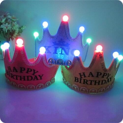 Birthday Party Decorations Kids Baby Prince Princess KING Birthday Balloons Baby Shower Boy Girl Birthday Party Crown Hat