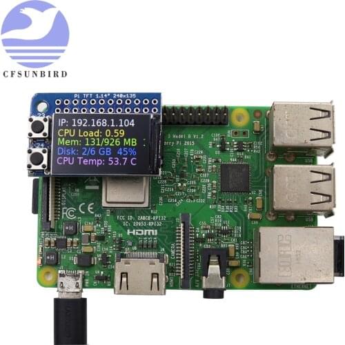 Mini Pi PiOLED PiTFT 1.14 inch v1.0 135x240 LCD TFT Add-on OLED SPI interface for Raspberry Pi