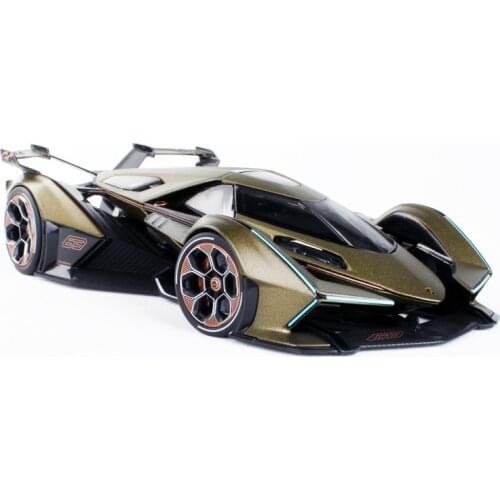 Maisto 1:18 Simulation alloy car model toy For Lamborghini V12 Vision Gran Turismo with Steering wheel control Collection Car