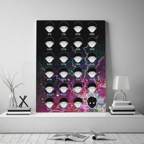Modular Hd Prints Japan Anime Character Picture Home Decor Mob Psycho 100 Paintings Canvas Poster Wall Art For Living Room Frame