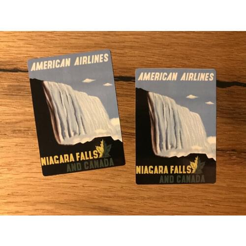 Niagara Falls Reise Aufkleber Koffer Work &Travel Oldtimer Canada TR025 decal