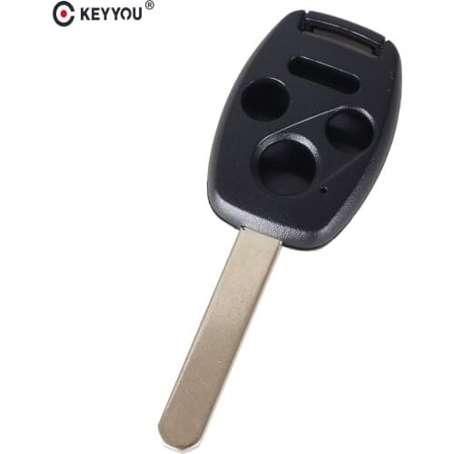 KEYYOU New 30PCS/LOT 4 3 Button+Panic Remote Key Shell Case for Honda Accord CRV Civic Pilot Insight Ridgeline Fit FOB